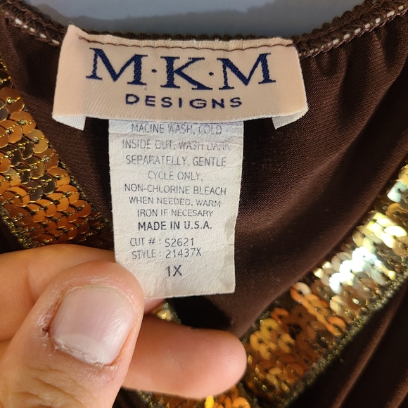 MKM sequin shark bite blouse - Picture 3 of 4